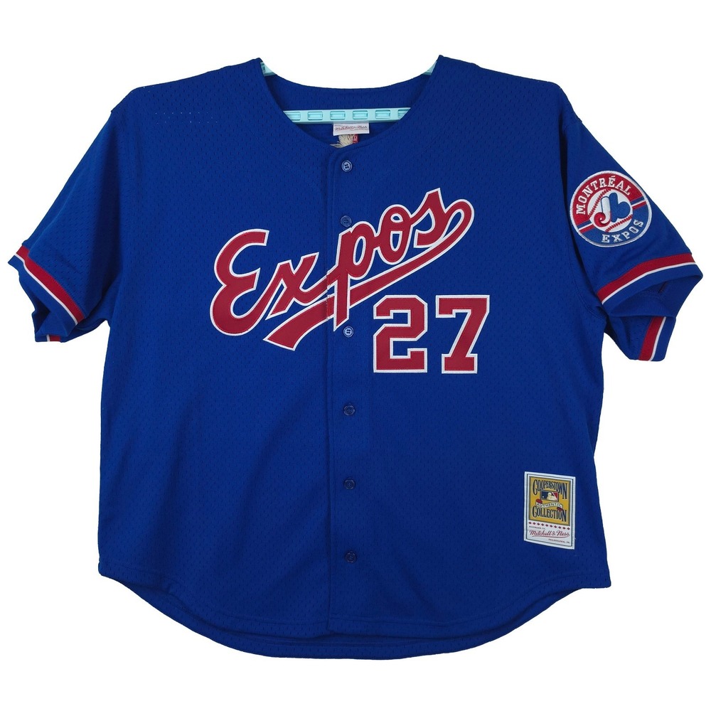 Authentic Vladimir Guerroro Expos Mitchell & Ness MLB 2XL XXL BP Jersey Blue NWT